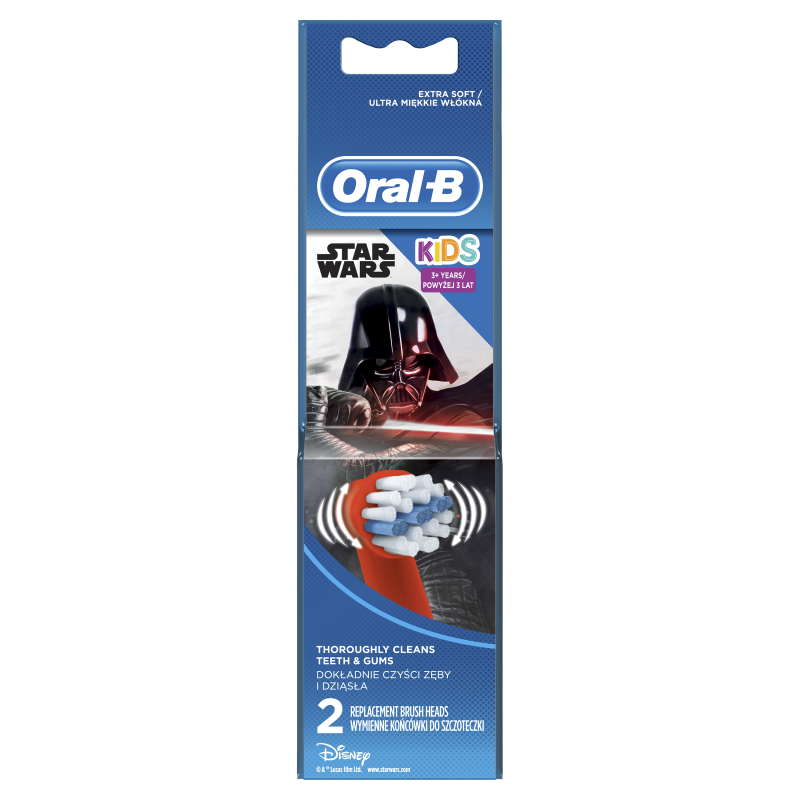 Oral-B  Star Wars náhradní hlavice 2ks, dětské - Kliknutím zobrazíte detail obrázku.